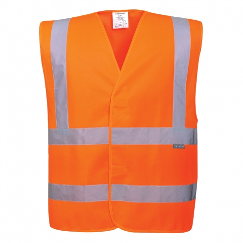 Gilet di sicurezza “VISITOR” ad alta visibilità colore giallo/arancione 