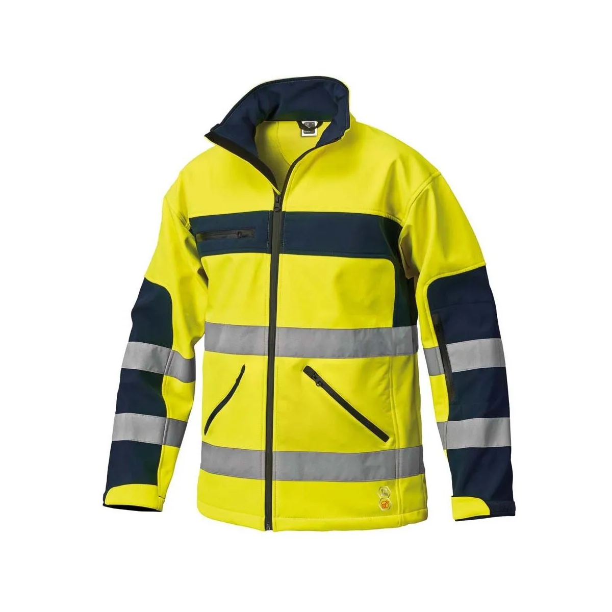 Giacca Softshell ad Alta Visibilita Bicolore Siggi | Giallo Blue | Codice 25GB0399-0019