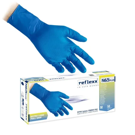 Guanti in Nitrile Lunghi con Grip Reflexx N65 Plus | Codice RXX-N65