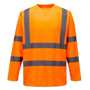 T-Shirt Manica Lunga Ad Alta Visibilita' Arancione | Codice S178A