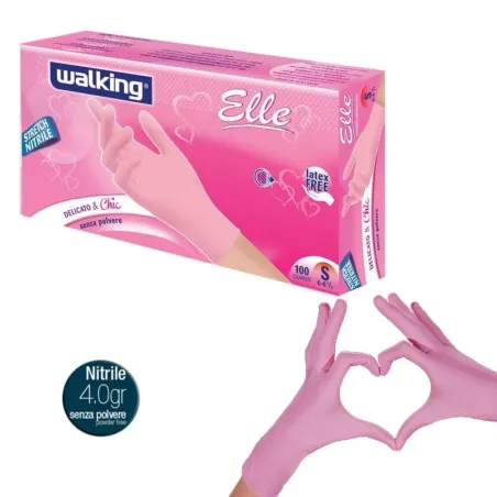 Guanti Monouso Da Donna In Nitrile Walking Elle | Codice BR010562