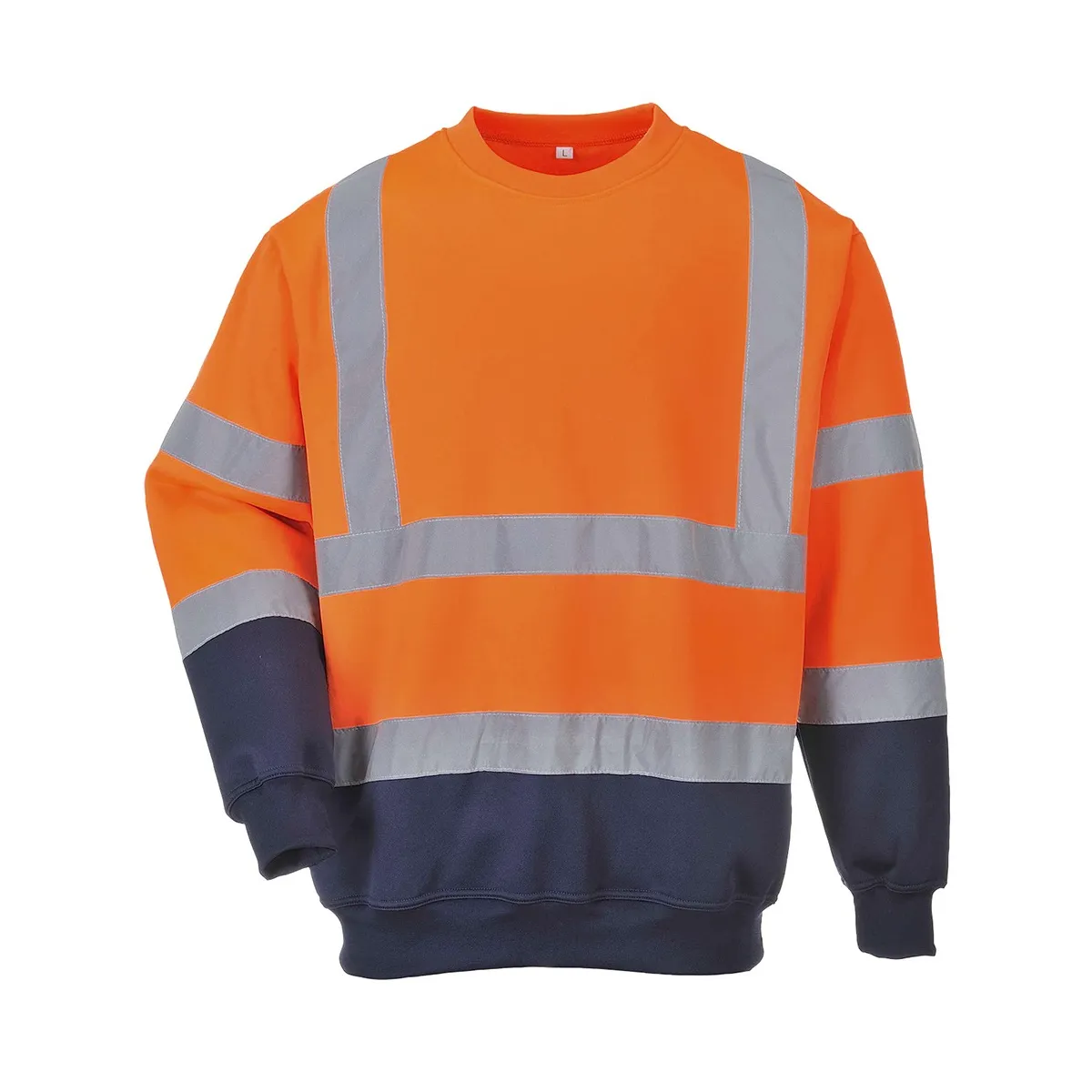 Felpa Ad Alta Visibilità Bicolore Hi-Vis Arancione/Navy | Codice B306A