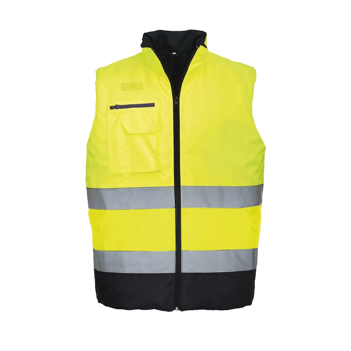 Gilet Imbottito Ad Alta Visibilità Giallo/Navy | Codice S267
