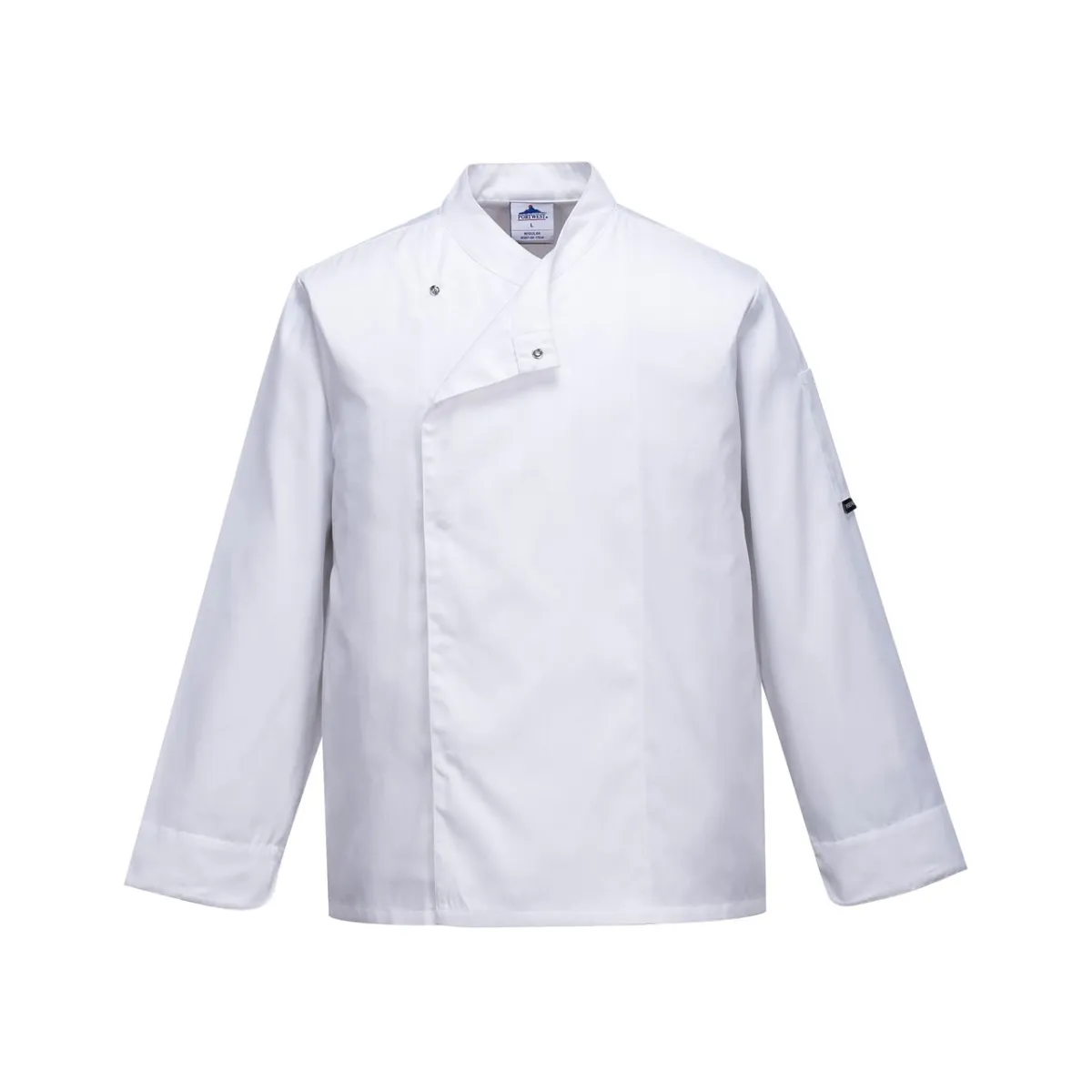 Giacca Bianca Da Chef Modello Cross Over Con Bottoni Nascosti | Codice C730B