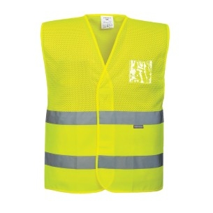 Gilet Ad Alta Visibilita' A Mezza Rete | Giallo | Codice C494G