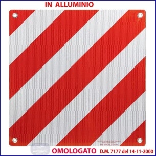 Cartello Carichi Sporgenti Omologato in Alluminio - Misura 50x50 | Codice 5263126