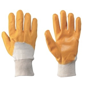 Guanti Protettivi Gialli Rivestiti In Nitrile Eco | Codice 2102