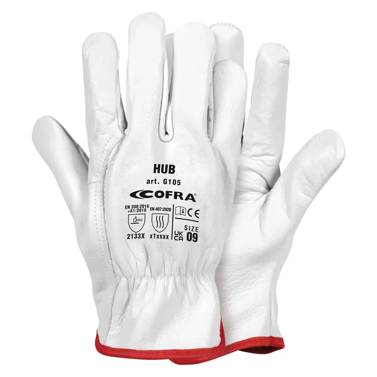 Guanto da lavoro G105 in pelle fiore | Protezione meccanica e termica fino a 100°C