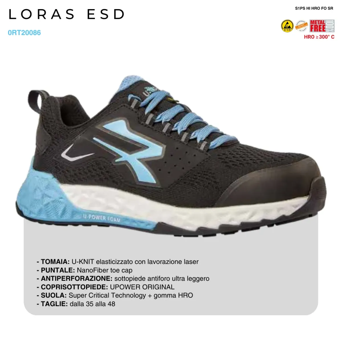 Scarpe Antinfortunistiche UPower Red Stratos LORAS S1PS