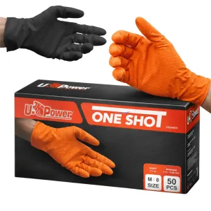 Guanti in Nitrile Puntinato U-Power One Shot | Monouso DPI Cat. 3
