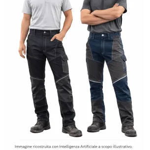 Pantaloni da Lavoro Uomo Elastcizzati Slim Fit Jump | Codice JMP02-536 2