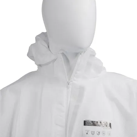 Tuta Protezione Chimica 5B-6B VAM in PLP+PE 65 gsm Antistatica DPI III