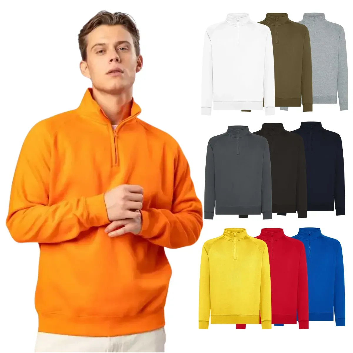 Felpa Mezza Zip Black Spider Sirio