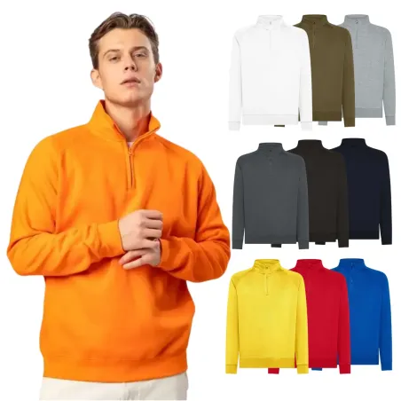 Felpa Mezza Zip Black Spider Sirio