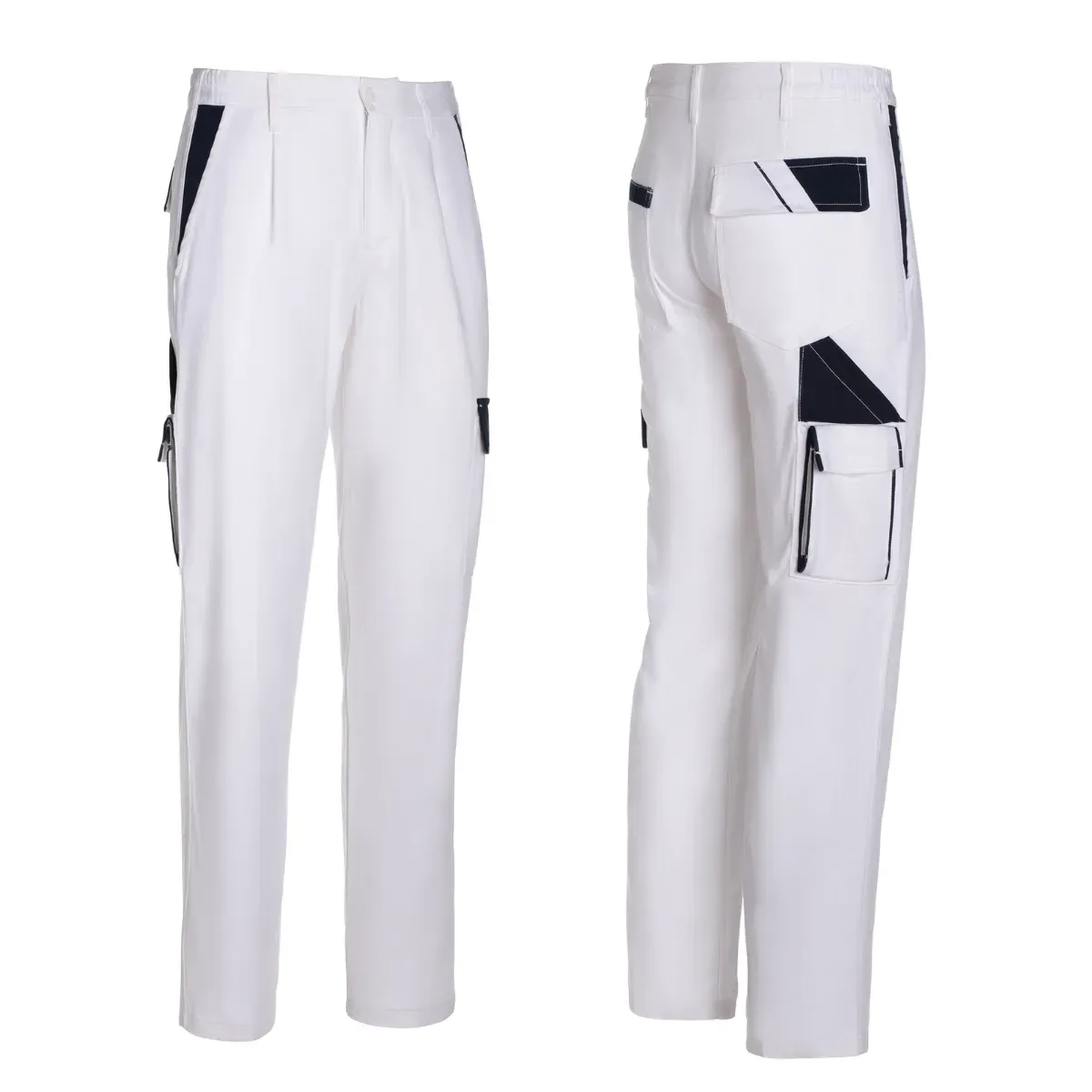 Pantaloni da Lavoro Bianchi da Imbianchino con Tasconi | Cotone Massaua 100% | Codice COL02101