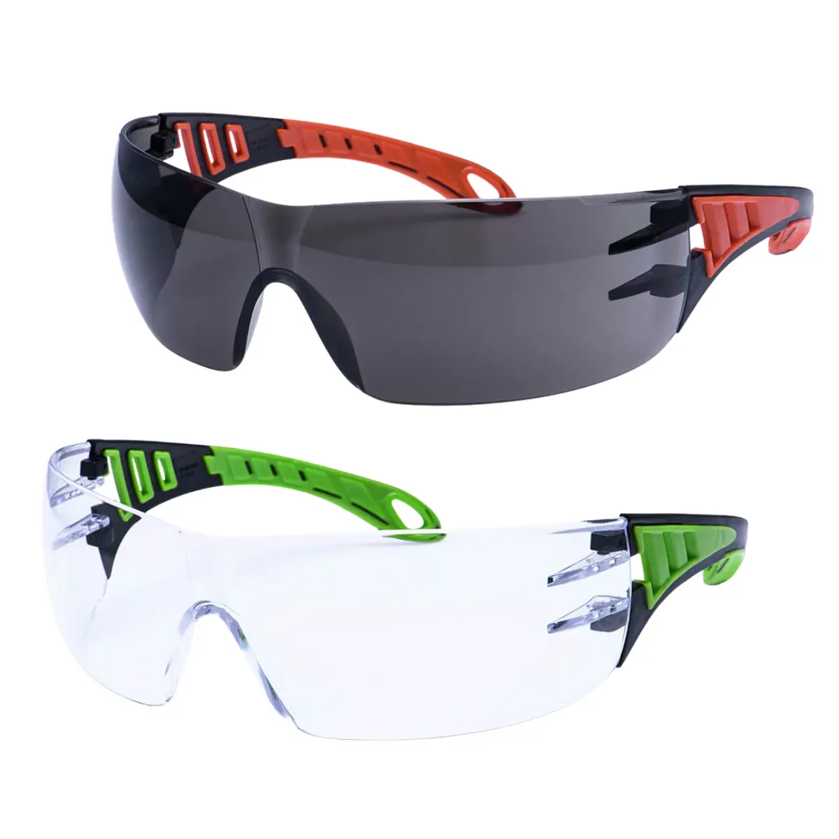 PS12 Occhiale Tech Look Fumo | Occhiali di Protezione Dielettrici Metal Free CE