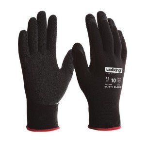 Guanti Antiscivolo In Lattice Rugoso Walking Safety Black | Codice 2150 2