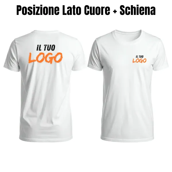 Aggiungi il Logo Lato Cuore e Schiena