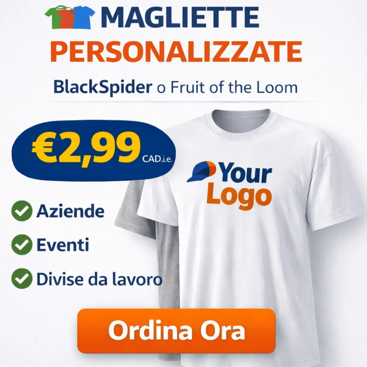 Magliette Personalizzate con Logo a Colori