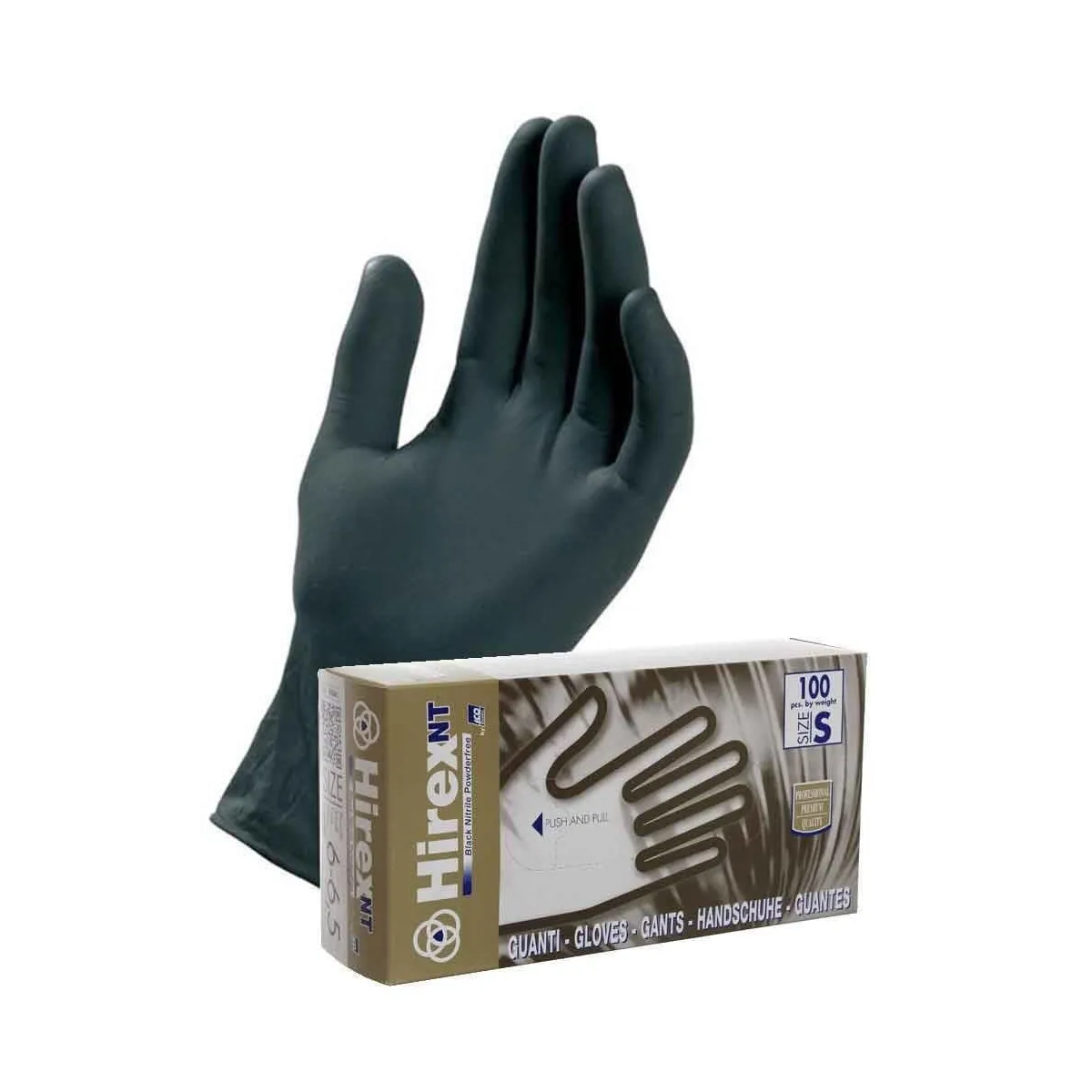 Guanti in Nitrile Nero Senza Polvere ICO ESBN (100 pz) | Codice ESBN