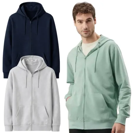 Felpa Zip con Cappuccio BS304 Black Spider | Cotone per Stampa