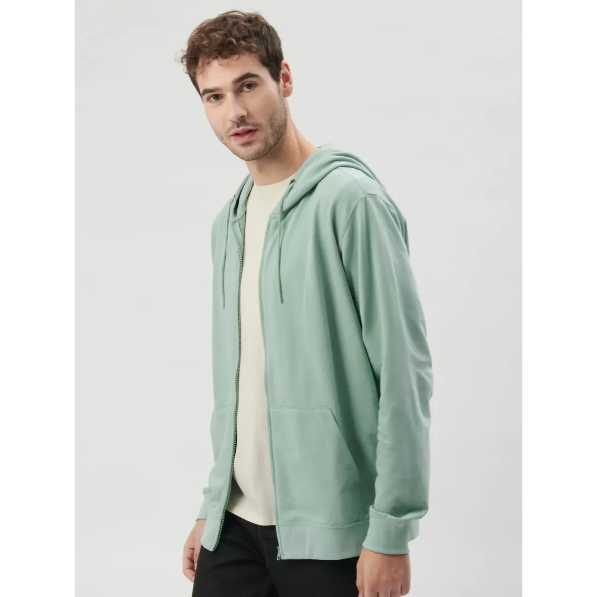 Felpa Zip con Cappuccio BS304 Black Spider | Cotone per Stampa