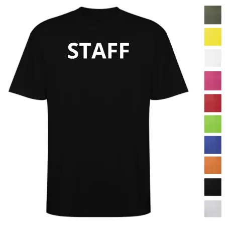 T-Shirt STAFF Personalizzata in Cotone | Stampa Logo 25 cm