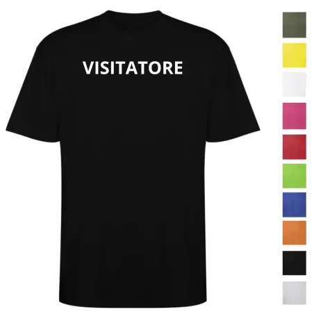 T-Shirt VISITATORE Personalizzata in Cotone | Stampa 25 cm