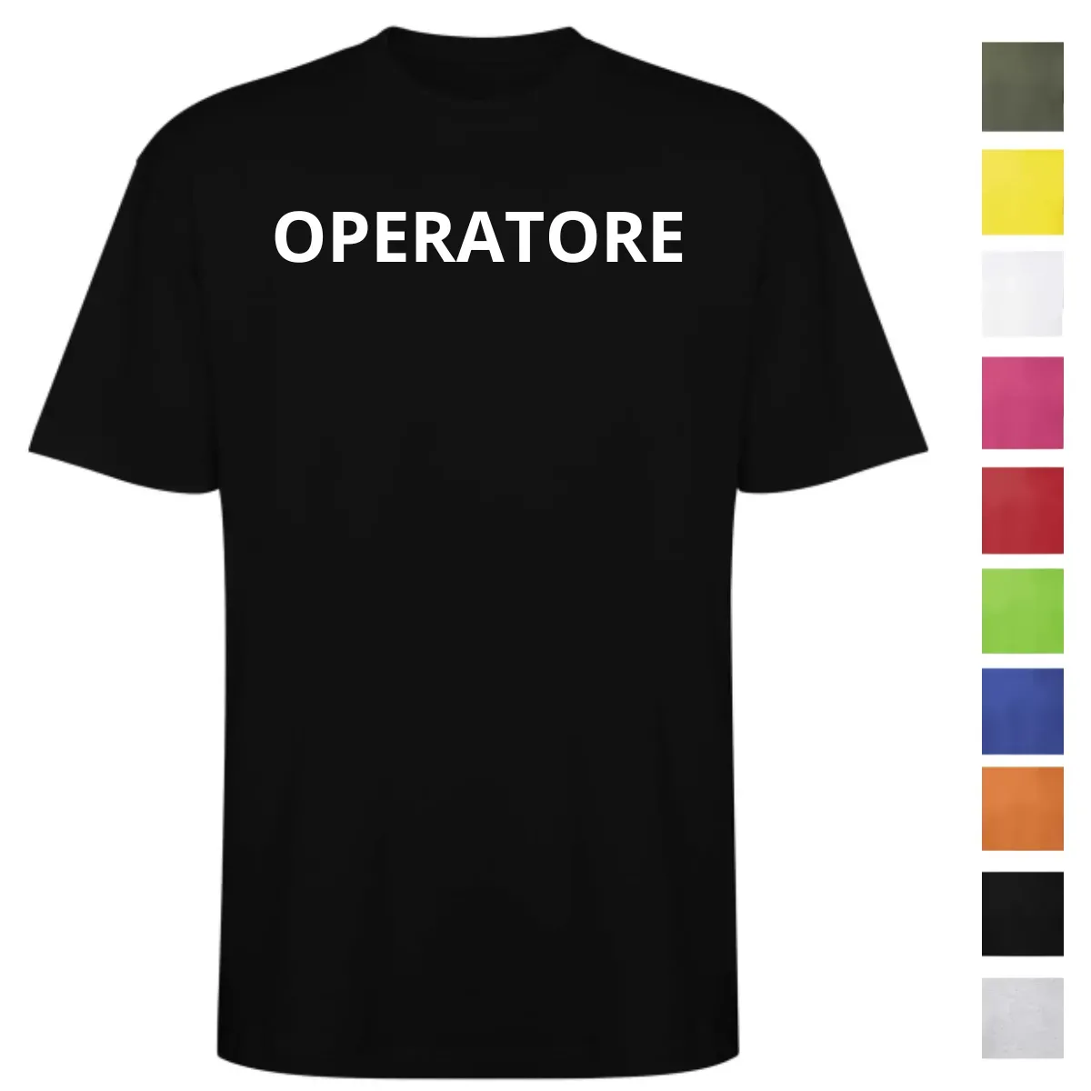 T-Shirt OPERATORE Personalizzata in Cotone | Stampa 25 cm