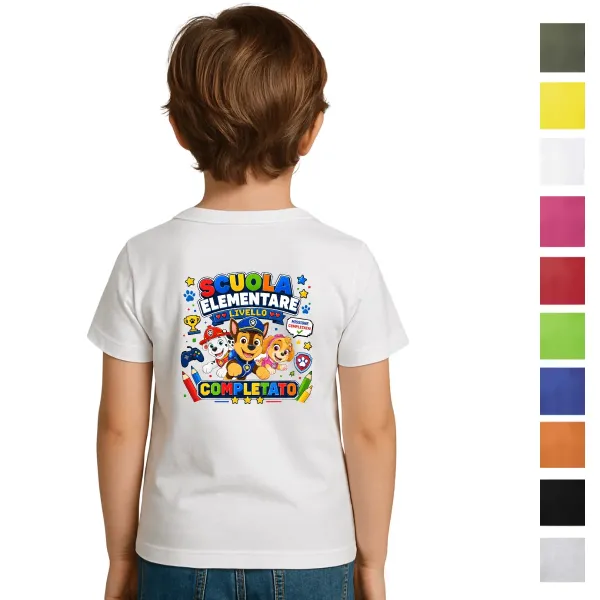 T-Shirt Bambino Fine Scuola Personalizzata | Stampa Certificata Oeko-Tex