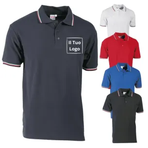 Magliette Polo da Uomo - Stile Italiano - Personalizzazione con Logo