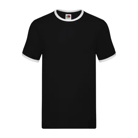 T-shirt Fruit of The Loom Ringer 100% Cotone Unisex