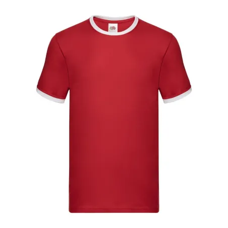 T-shirt Fruit of The Loom Ringer 100% Cotone Unisex