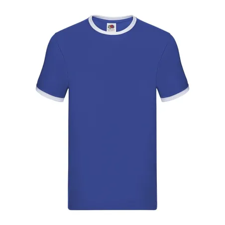 T-shirt Fruit of The Loom Ringer 100% Cotone Unisex