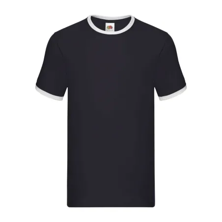 T-shirt Fruit of The Loom Ringer 100% Cotone Unisex