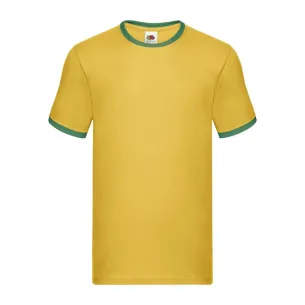 T-shirt Fruit of The Loom Ringer 100% Cotone Unisex 2