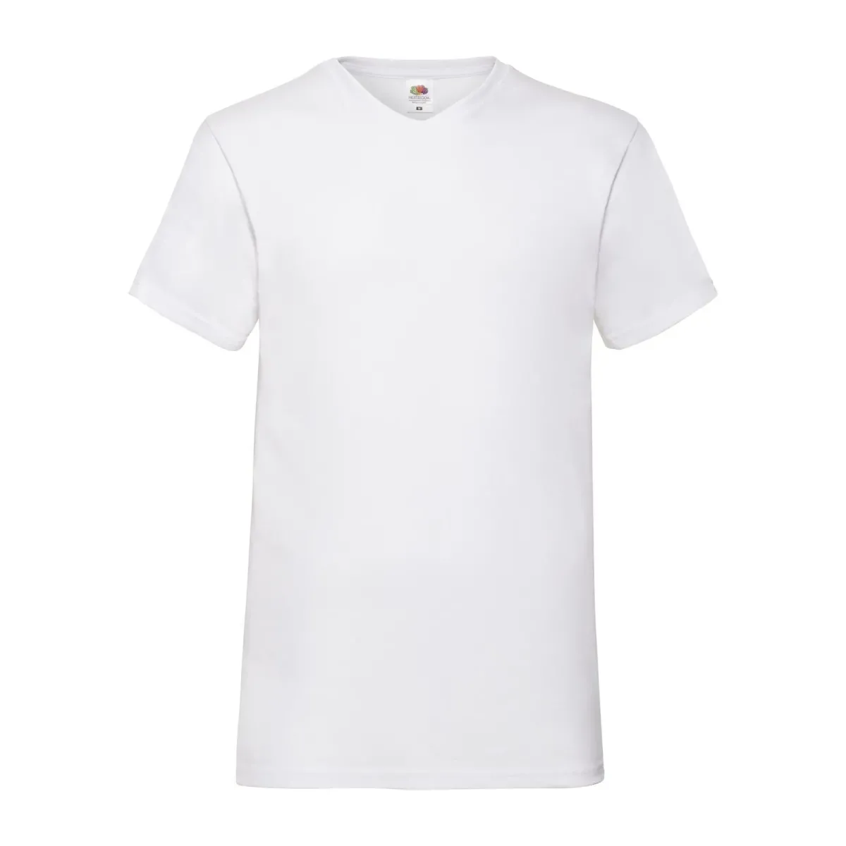 T-Shirt Fruit of The Loom Unisex Scollo a V in Cotone