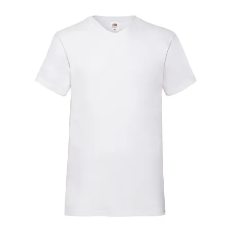 T-Shirt Fruit of The Loom Unisex Scollo a V in Cotone