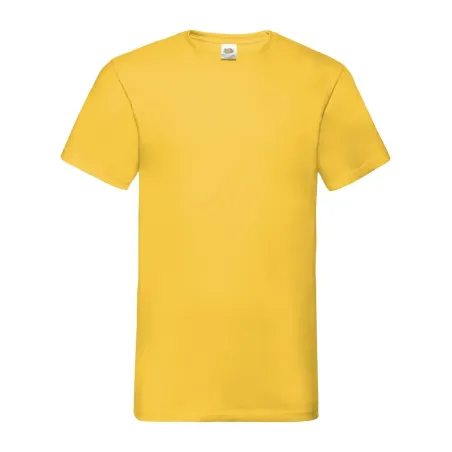 T-Shirt Fruit of The Loom Unisex Scollo a V in Cotone