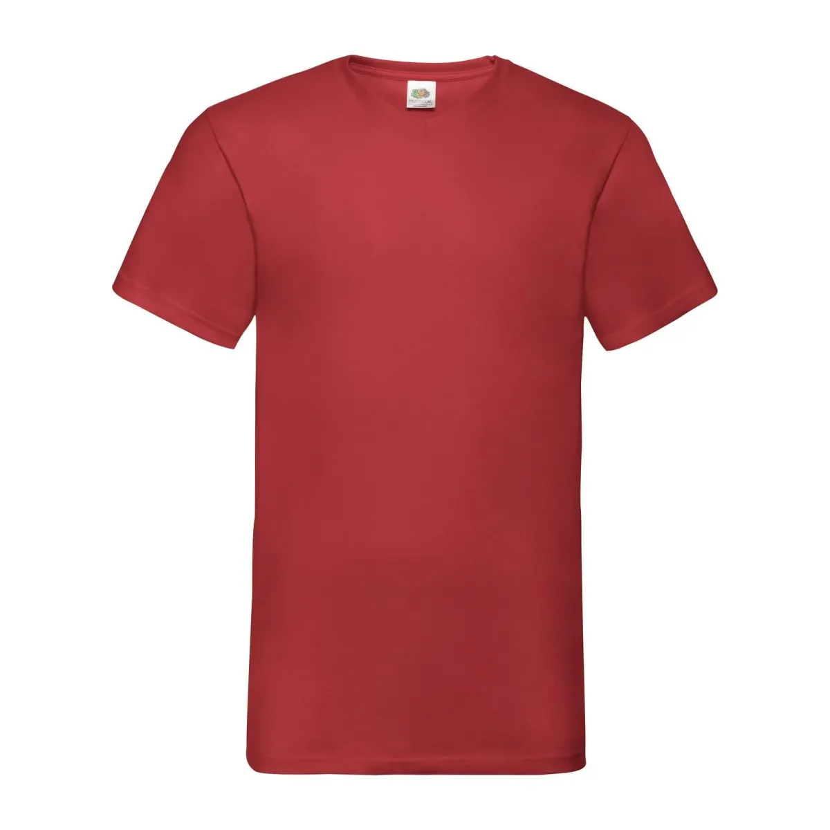 T-Shirt Fruit of The Loom Unisex Scollo a V in Cotone
