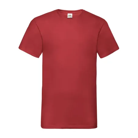 T-Shirt Fruit of The Loom Unisex Scollo a V in Cotone