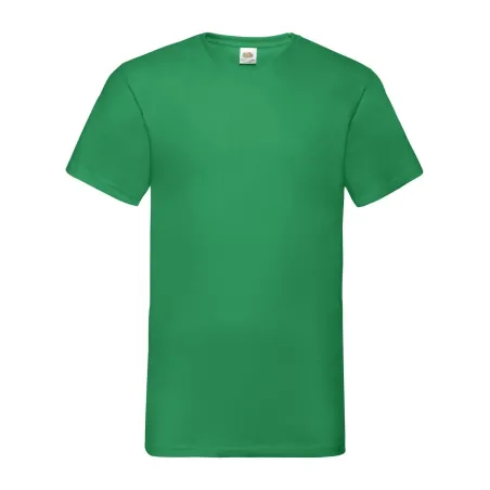 T-Shirt Fruit of The Loom Unisex Scollo a V in Cotone