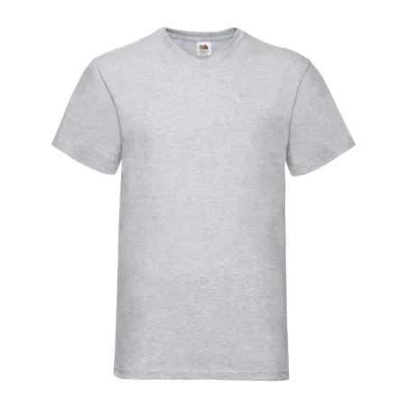 T-Shirt Fruit of The Loom Unisex Scollo a V in Cotone
