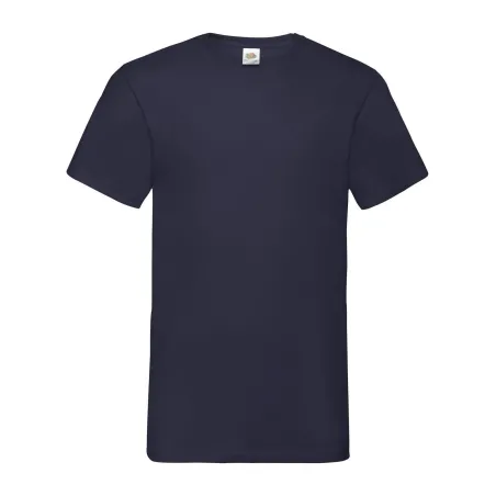 T-Shirt Fruit of The Loom Unisex Scollo a V in Cotone
