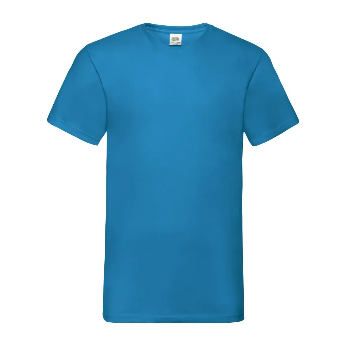 T-Shirt Fruit of The Loom Unisex Scollo a V in Cotone