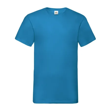 T-Shirt Fruit of The Loom Unisex Scollo a V in Cotone
