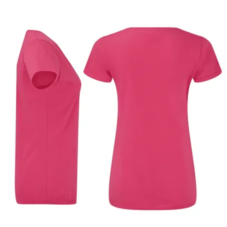 T-Shirt Donna Fruit of The Loom Scollo a V in Cotone