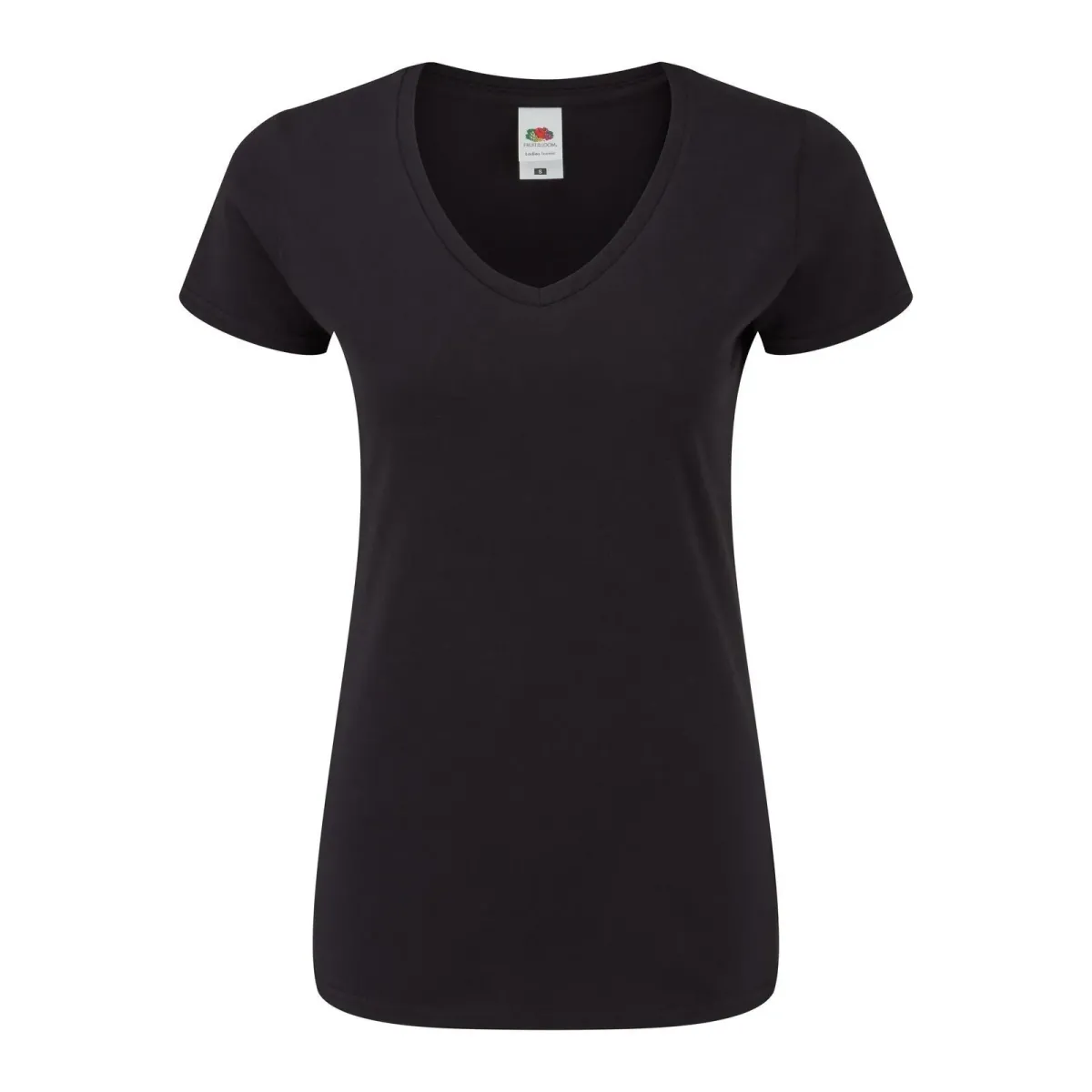 T-Shirt Donna Fruit of The Loom Scollo a V in Cotone
