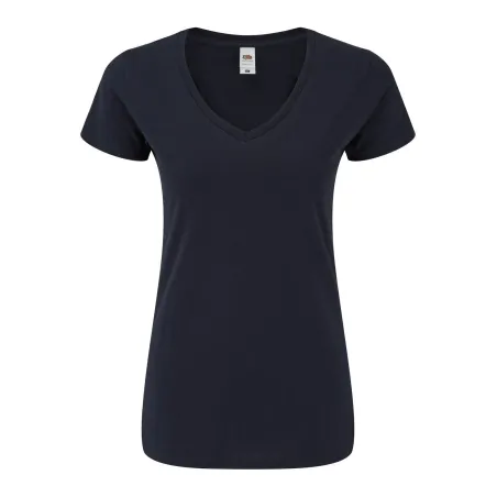 T-Shirt Donna Fruit of The Loom Scollo a V in Cotone
