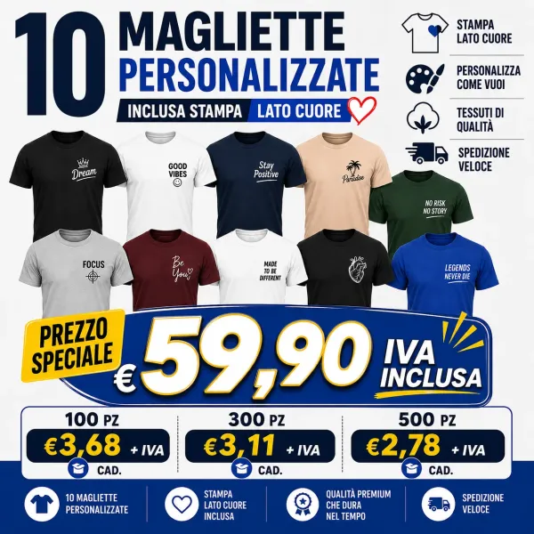 Magliette Personalizzate con Logo a Colori